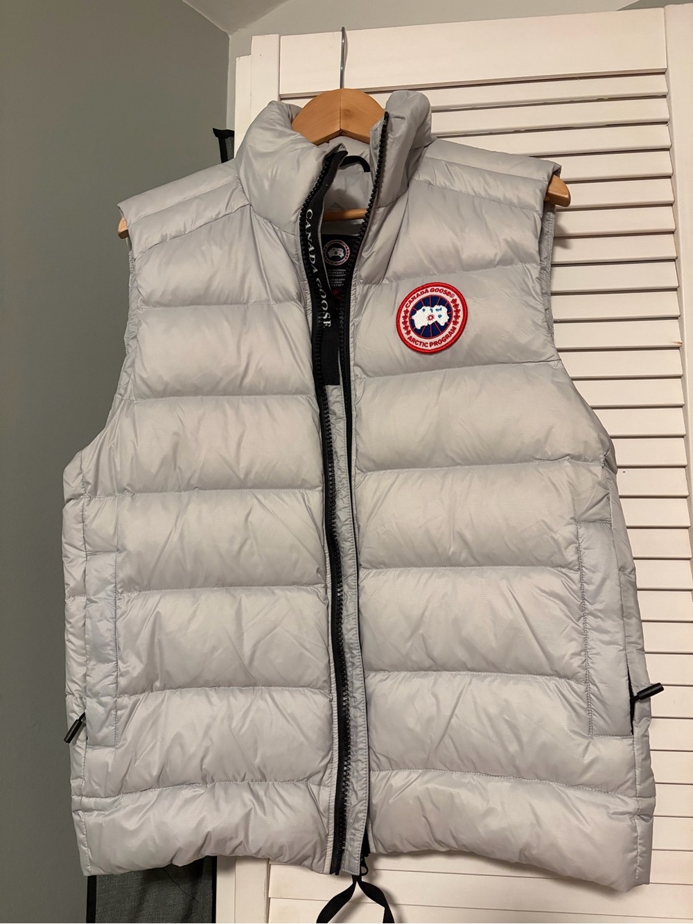 Canada Goose Light Gray Quilted Down Vest